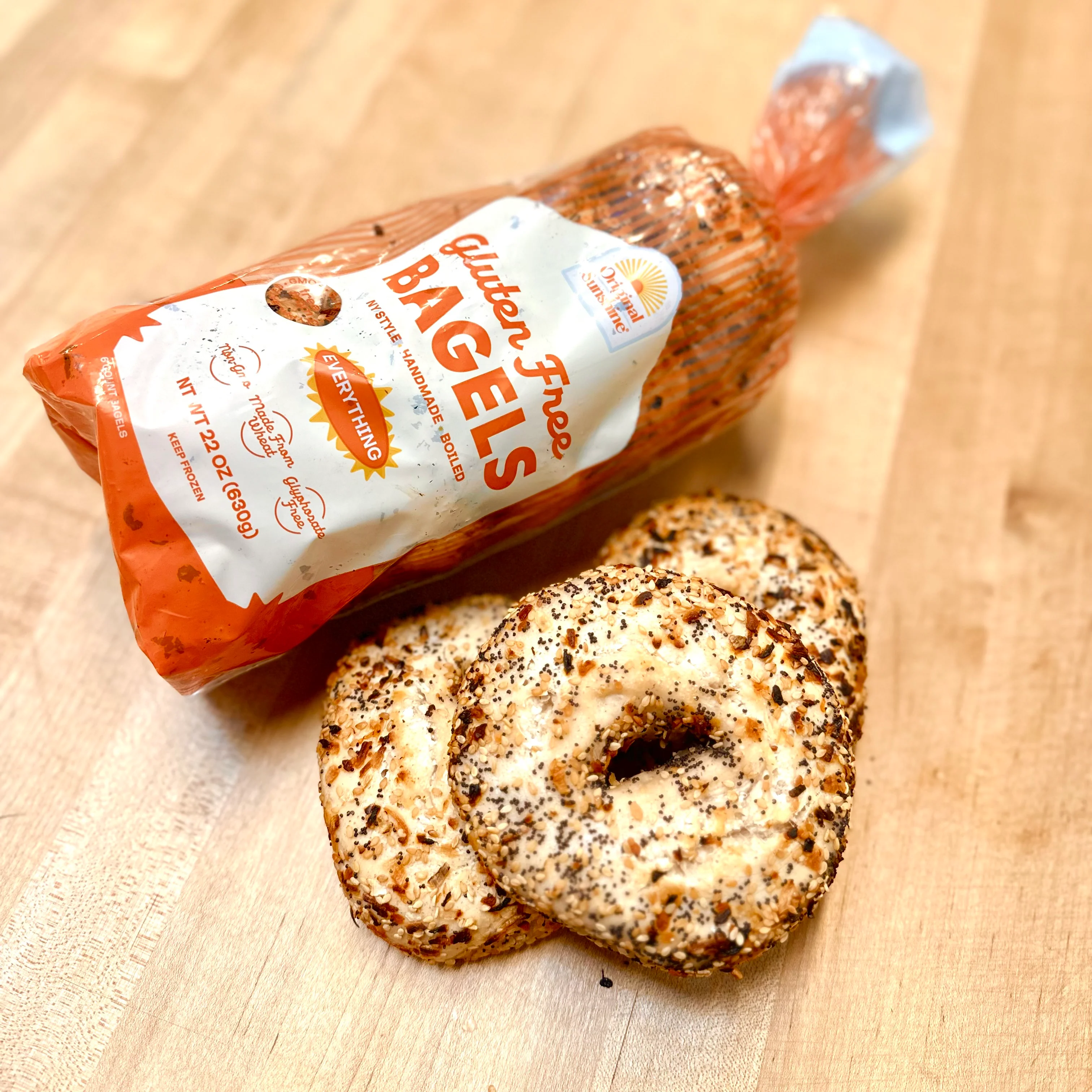 Original Sunshine Gluten Free Everything Bagel frozen 6-pack